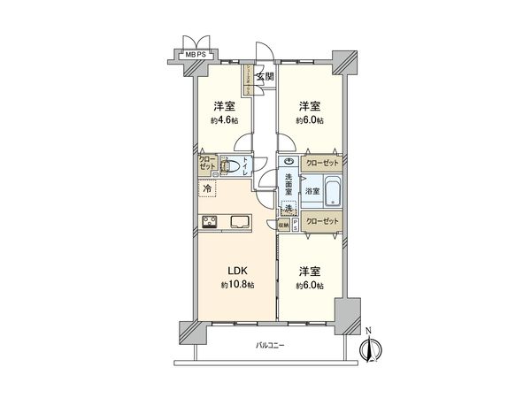 ライオンズガーデンコート練馬北町 間取図(平面図) 間取図(平面図)