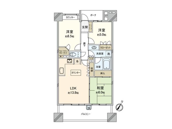 ライオンズガーデン成増ヴィスタヒル ガーデンコート 間取図(平面図) 間取図(平面図)