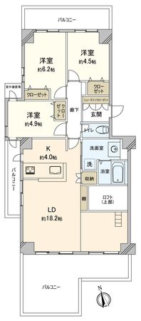 シーアイハイツ和光J号棟 間取図(平面図) シーアイハイツ和光J号棟 間取図(平面図)