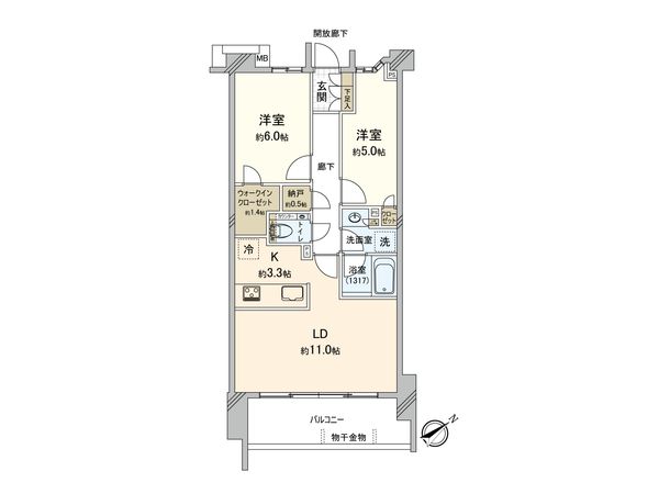 ローレルコート大井町 間取図(平面図)