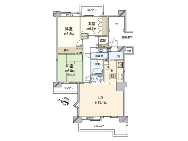 モアクレスト西台 間取図(平面図) 間取図(平面図)