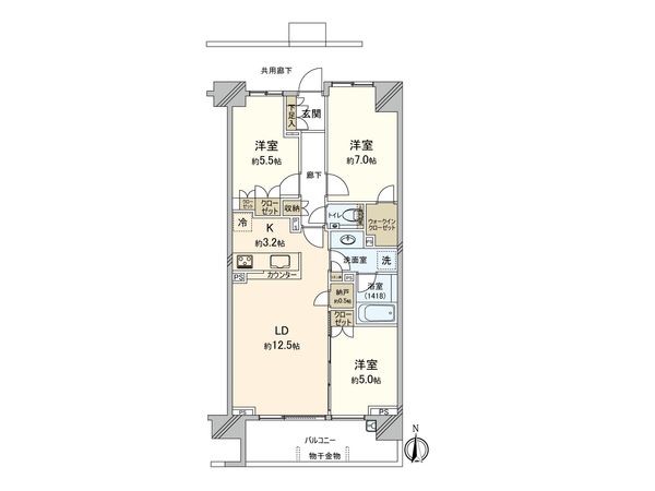 シティテラス成増 間取図(平面図)