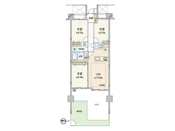 マナーズフォート・ノーブルテラス 間取図(平面図) 間取図(平面図)