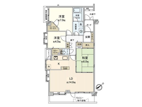 ダイアパレス赤塚公園 間取図(平面図)