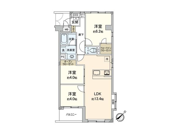 東建ニューハイツ成増 間取図(平面図)