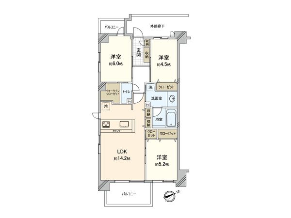 イニシア練馬北町 間取図(平面図) 間取図(平面図)