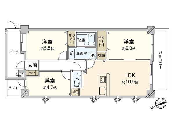 ライオンズヴィアーレ成増 間取図(平面図)