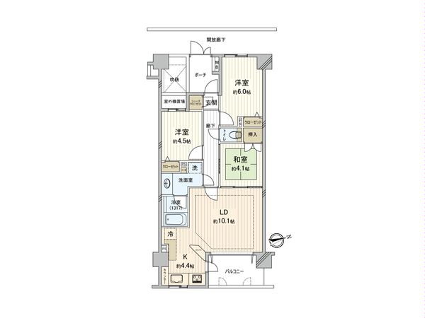 グランベル練馬北町Ⅲ 間取図(平面図) 間取図(平面図)