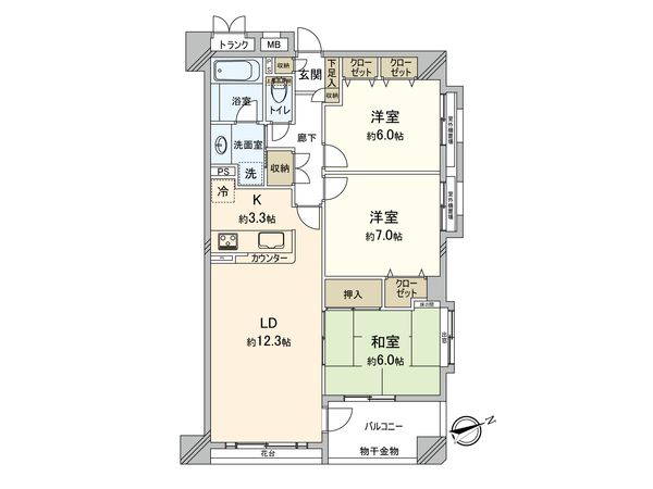 セザール第二成増ガーデン 間取図(平面図) セザール第二成増ガーデン 間取図(平面図)