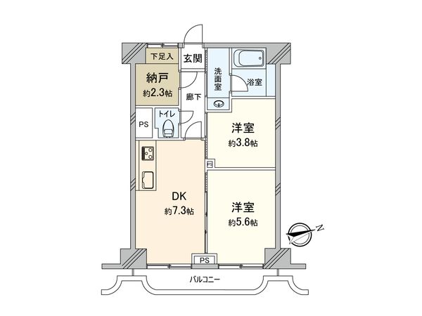 ライオンズマンション赤塚 間取図(平面図) ライオンズマンション赤塚 間取図(平面図)