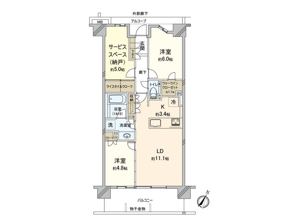 ローレルコート和光 間取図(平面図) ローレルコート和光 間取図(平面図)
