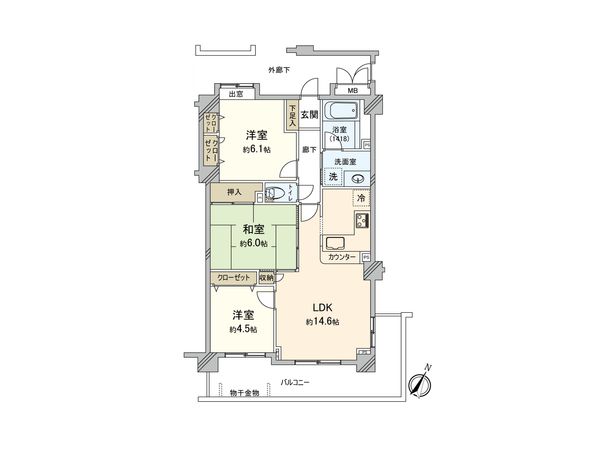 ルピナス赤塚ツインズガーデン弐番館 間取図(平面図) ルピナス赤塚ツインズガーデン弐番館 間取図(平面図)