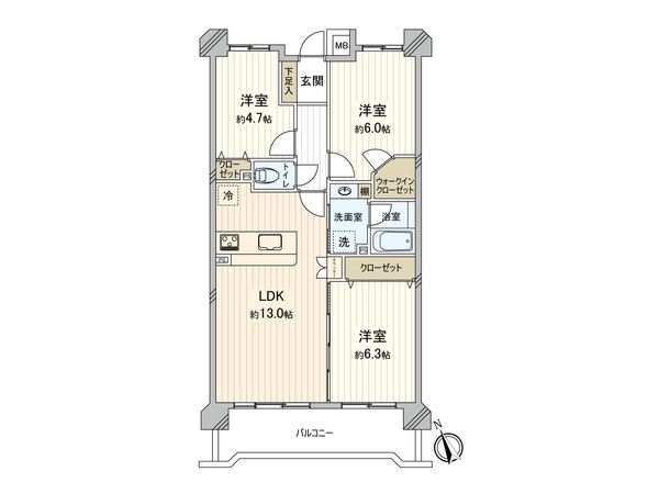 リーベスト和光Ⅱ 間取図(平面図) リーベスト和光Ⅱ 間取図(平面図)