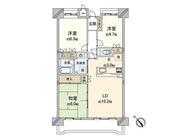 リーベスト和光Ⅱ 間取図(平面図) リーベスト和光Ⅱ 間取図(平面図)