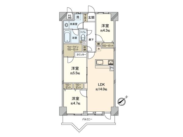 ライオンズヒルズ和光 間取図(平面図) ライオンズヒルズ和光 間取図(平面図)