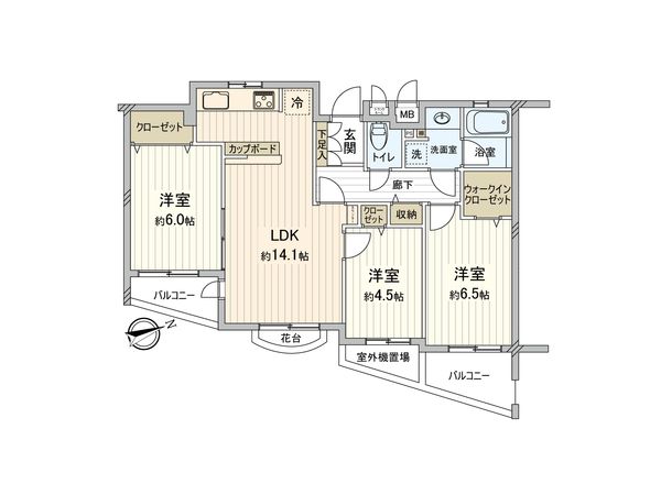グラーヴェ城北アークコート 間取図(平面図) グラーヴェ城北アークコート 間取図(平面図)