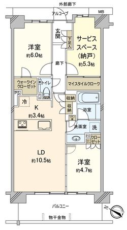 ローレルコート和光 間取図(平面図) ローレルコート和光 間取図(平面図)
