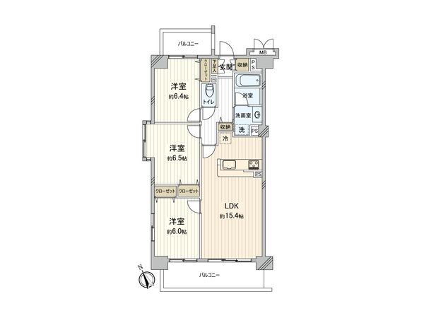 レーベンハイム和光ヒルズ弐番館 間取図(平面図) 間取図(平面図)