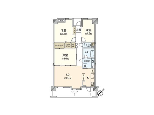 ダイアパレス赤塚公園 間取図(平面図) 間取図(平面図)