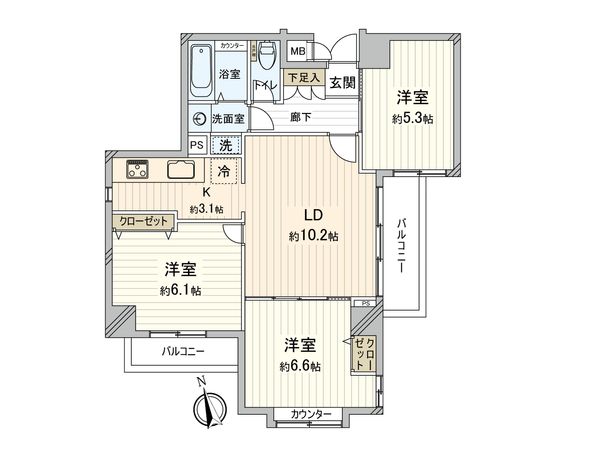 サーパス和光 間取図(平面図) 間取図(平面図)