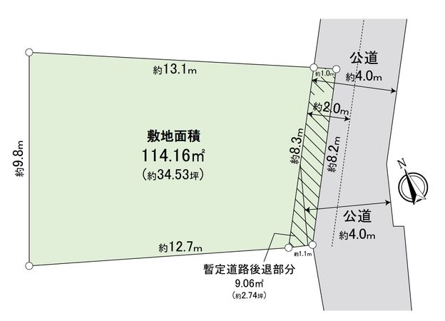 川越市三光町 土地 区画図 川越市三光町 土地 区画図