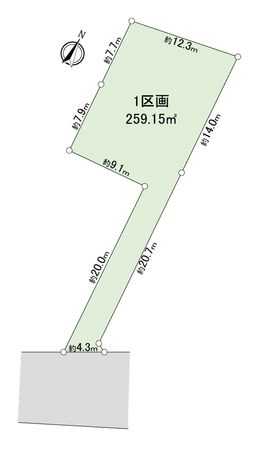 川越市大字天沼新田 土地 1区画 区画図 川越市大字天沼新田 土地 1区画 区画図