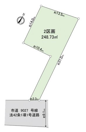 川越市大字天沼新田 土地 2区画 区画図 川越市大字天沼新田 土地 2区画 区画図