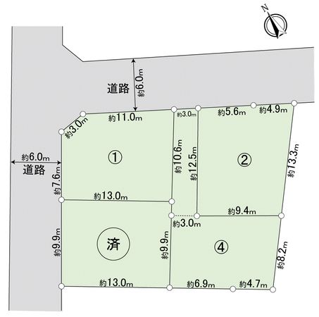 川越市藤木町土地2号地 区画図 川越市藤木町土地2号地 区画図
