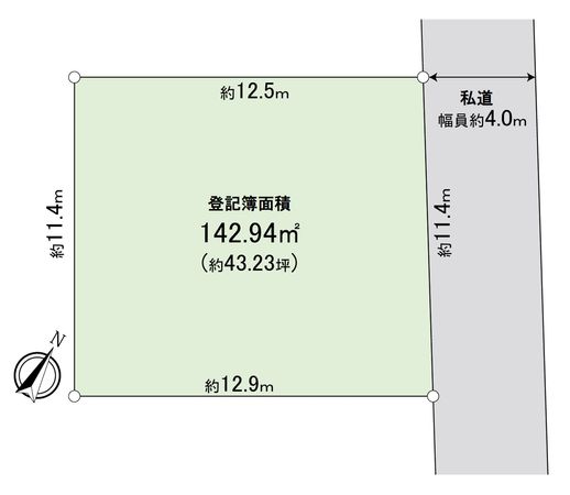 清瀬市松山1丁目 土地 区画図