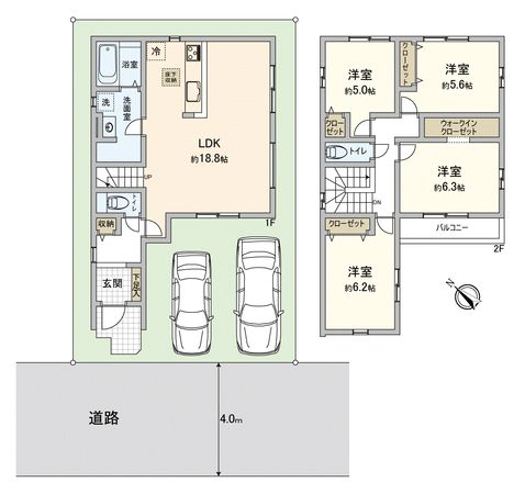 川越市大字南田島新築戸建 間取図(平面図) 川越市大字南田島新築戸建 間取図(平面図)