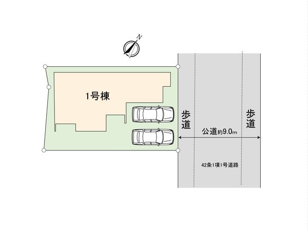 坂戸市伊豆の山町 新築戸建1号棟 間取図(平面図)