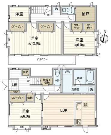 坂戸市伊豆の山町中古戸建 間取図(平面図) 坂戸市伊豆の山町中古戸建 間取図(平面図)