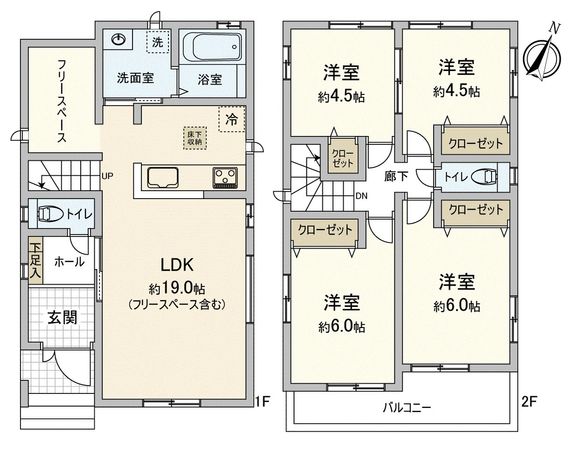 川越市郭町2丁目戸建2号棟 間取図(平面図) 川越市郭町2丁目戸建2号棟 間取図(平面図)