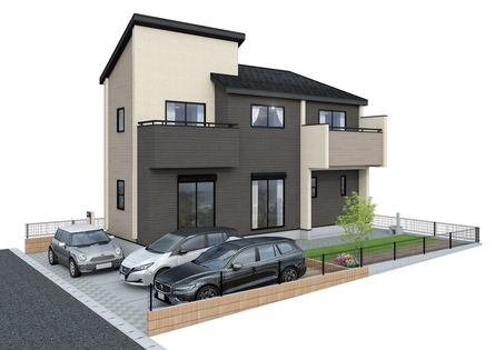 川越市霞ケ関東3丁目新築戸建 外観パース図