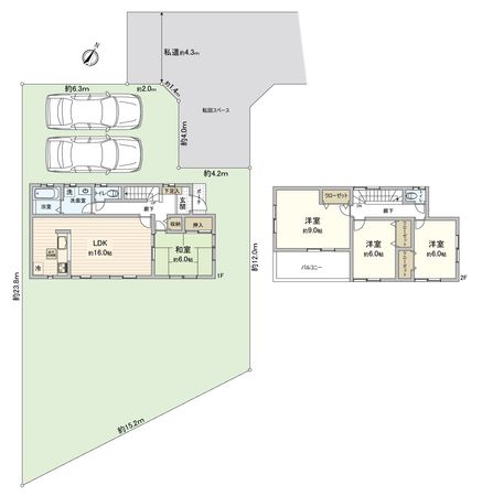 坂戸市関間3丁目 戸建 間取図(平面図) 坂戸市関間3丁目 戸建 間取図(平面図)