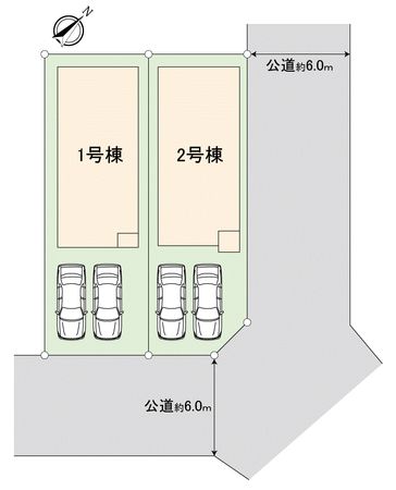 鶴ヶ島市富士見4丁目新築戸建2号棟 全体区画図 鶴ヶ島市富士見4丁目新築戸建2号棟 全体区画図
