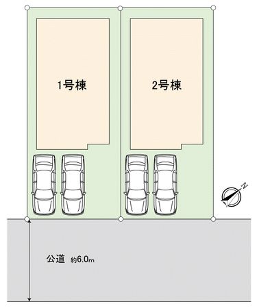 鶴ヶ島市富士見5丁目新築戸建2号棟 全体区画図 全体区画図