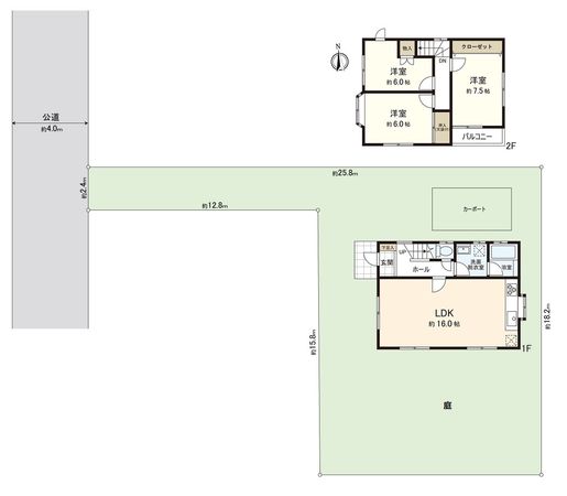 川越市大字的場 戸建 区画図