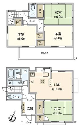 川越市大字下広谷戸建 間取図(平面図)