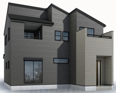 川越市大字的場新築戸建1号棟 外観パース図