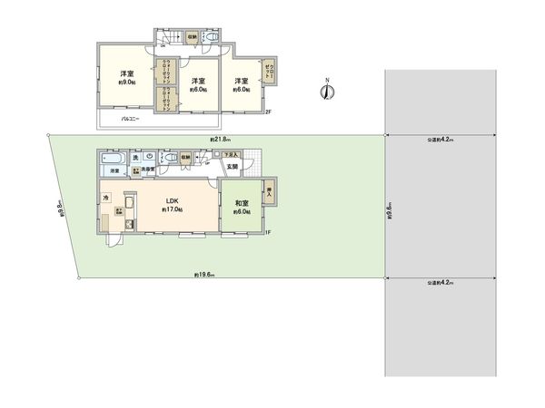 川越市大字笠幡 戸建 間取図(平面図)