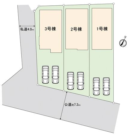 鶴ヶ島市大字上広谷新築戸建1号棟 全体区画図