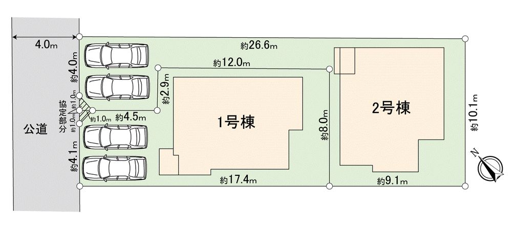 鶴ヶ島市大字藤金新築戸建1号棟 全体区画図 全体区画図
