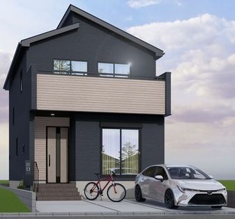 川越市むさし野新築戸建 外観パース図