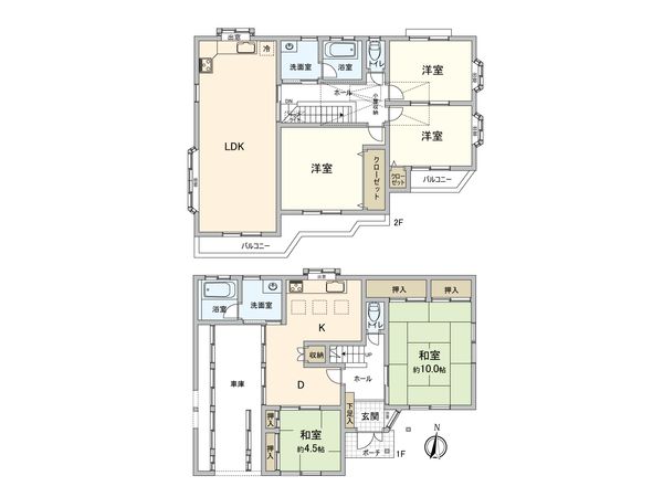 鶴ヶ島市大字鶴ヶ丘 戸建 間取図(平面図)