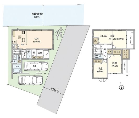 川越市仙波町4丁目新築戸建 間取図(平面図) 間取図(平面図)