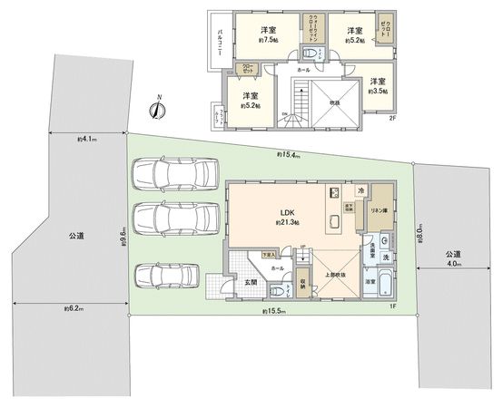 川越市霞ケ関東1丁目新築戸建 間取図(平面図) 川越市霞ケ関東1丁目新築戸建 間取図(平面図)