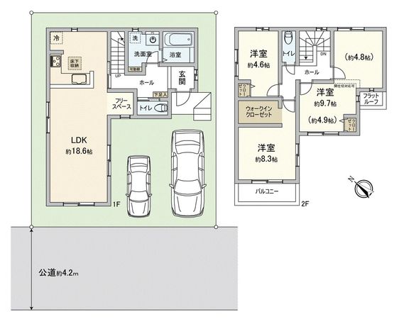 坂戸市千代田2丁目 新築戸建 間取図(平面図)