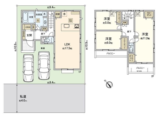 川越市旭町3丁目 新築戸建 間取図(平面図)
