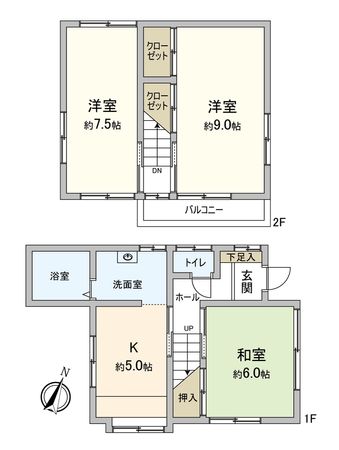 鶴ヶ島市大字五味ヶ谷 戸建 間取図(平面図)